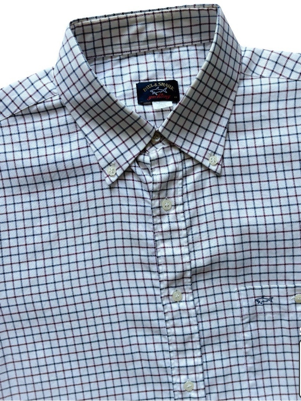 Paul & Shark Check Flannel Long Sleeve Shirt Size 44